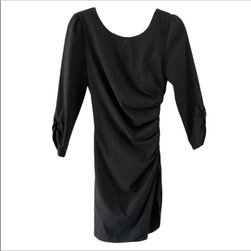 Ark & Co Open Back Ruched and Draped Mini Dress